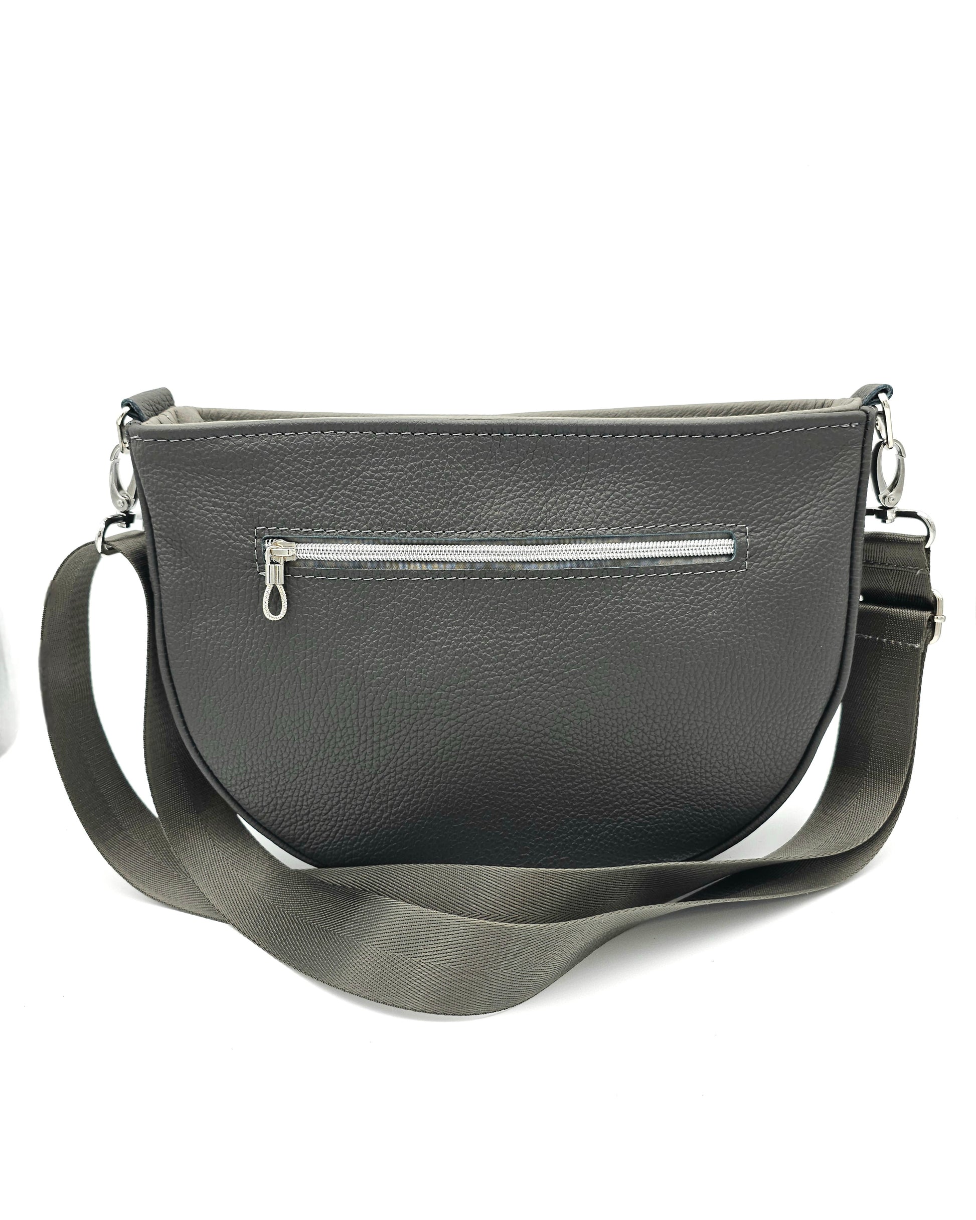 Rückseite mit Reißverschlusstasche – Sine in Dunkelgrau