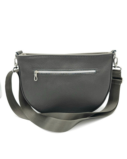 Rückseite mit Reißverschlusstasche – Sine in Dunkelgrau