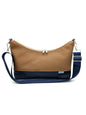 Hobobag Levka, Cognac mit Marineblau, von vorne