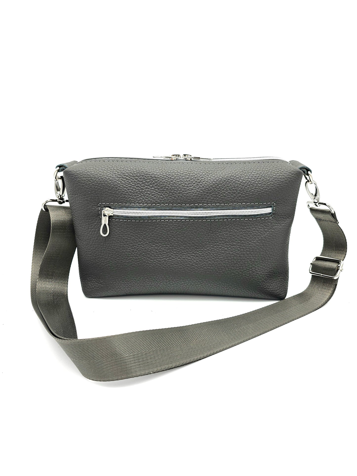 Lederhandtasche Anke in Dunkelgrau