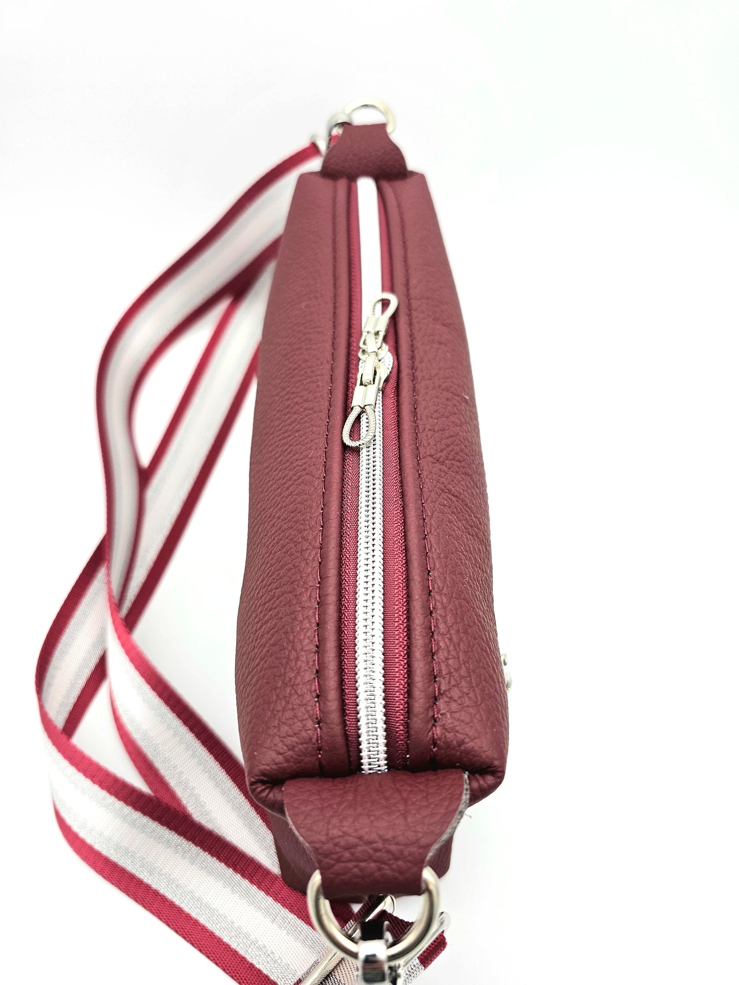 Lederhandtasche Anke in Weinrot