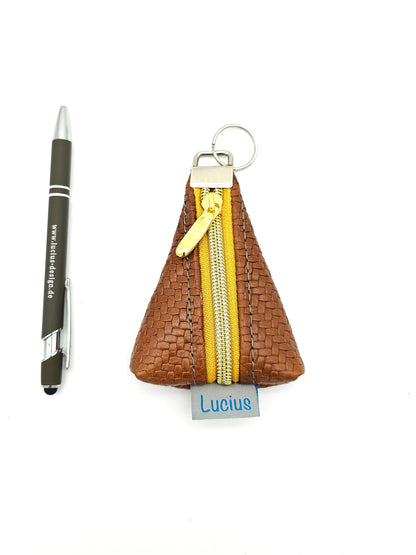 Schlüsselanhänger oder Taschenbaumler in Braun - Gold