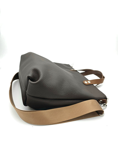 Totebag Katja in Dunkelbraun & Cognac