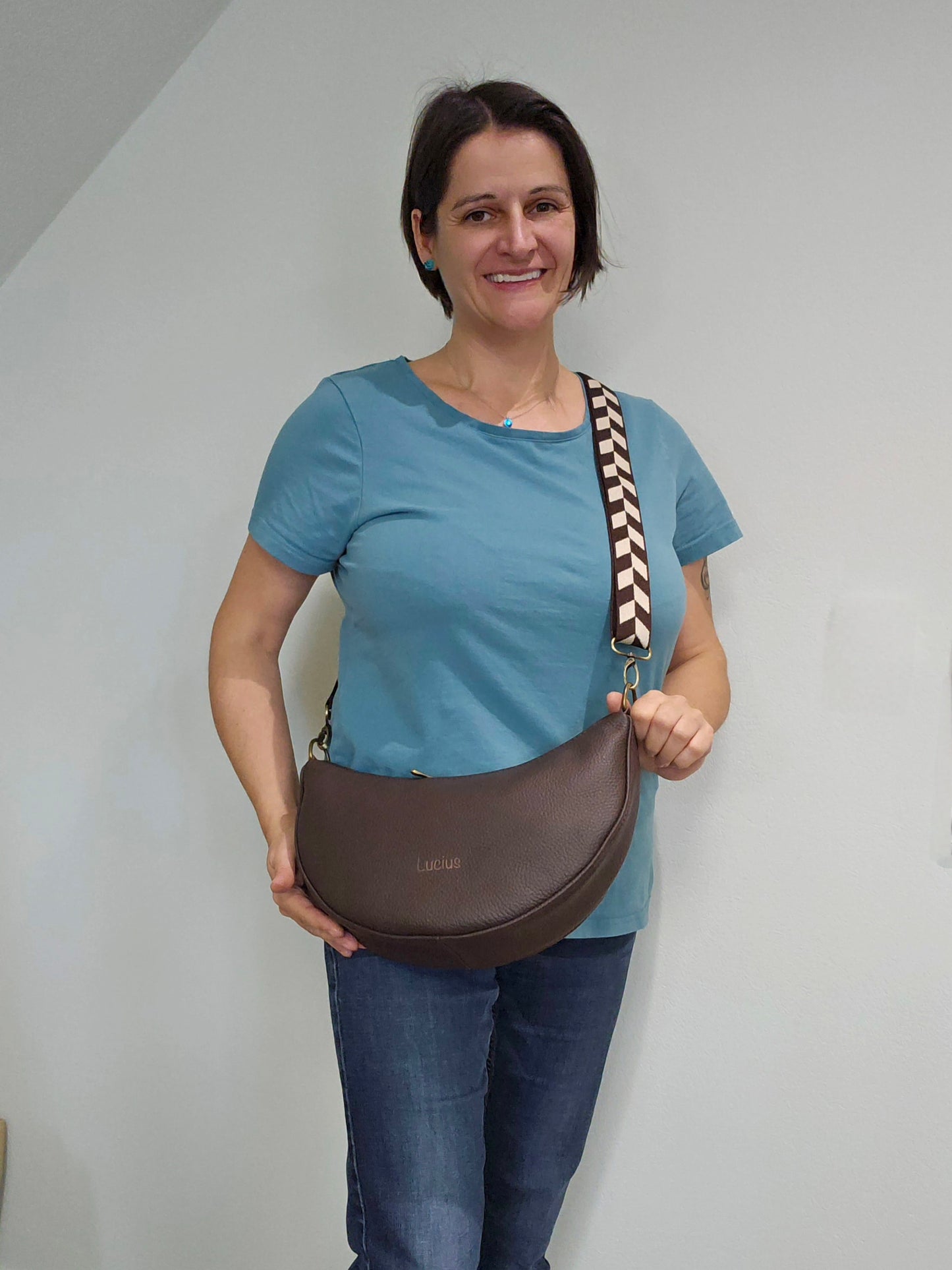 Moonbag Moni Dunkelbraun & Messing