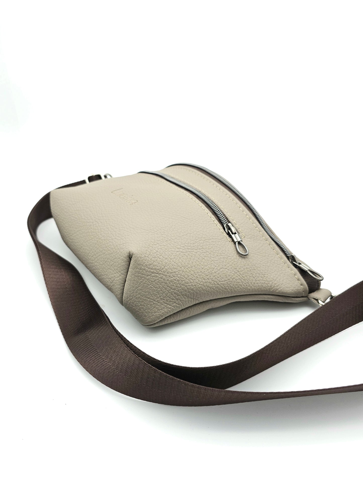 Crossbody Bag Big Clivia in Cappuccino & Dunkelbraun