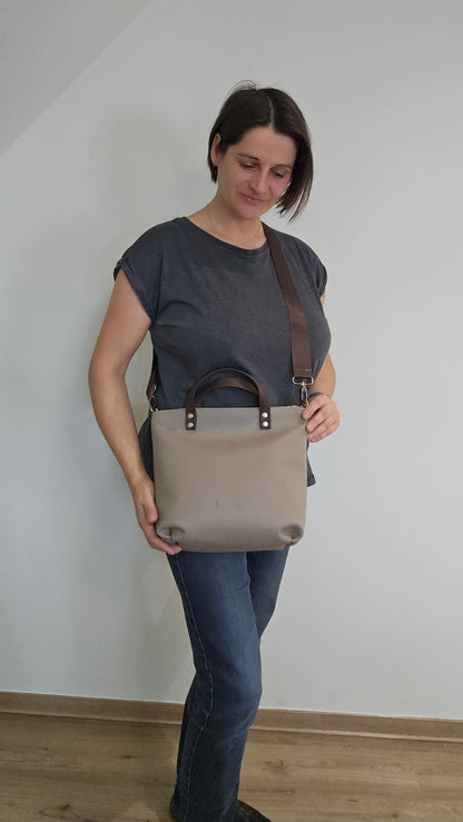 Totebag Katja Cappuccino/ Schokobraun