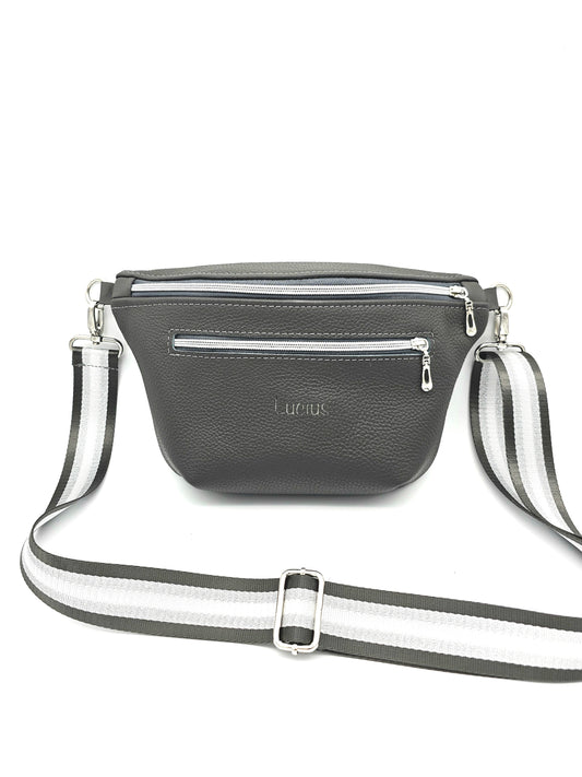 Crossbody Bag Big Clivia in Dunkelgrau