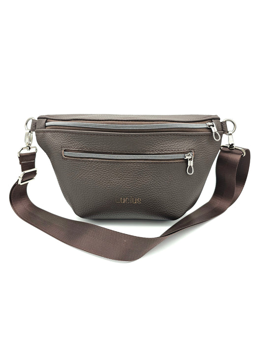 Crossbody Bag Big Clivia Dunkelbraun & Schwarz