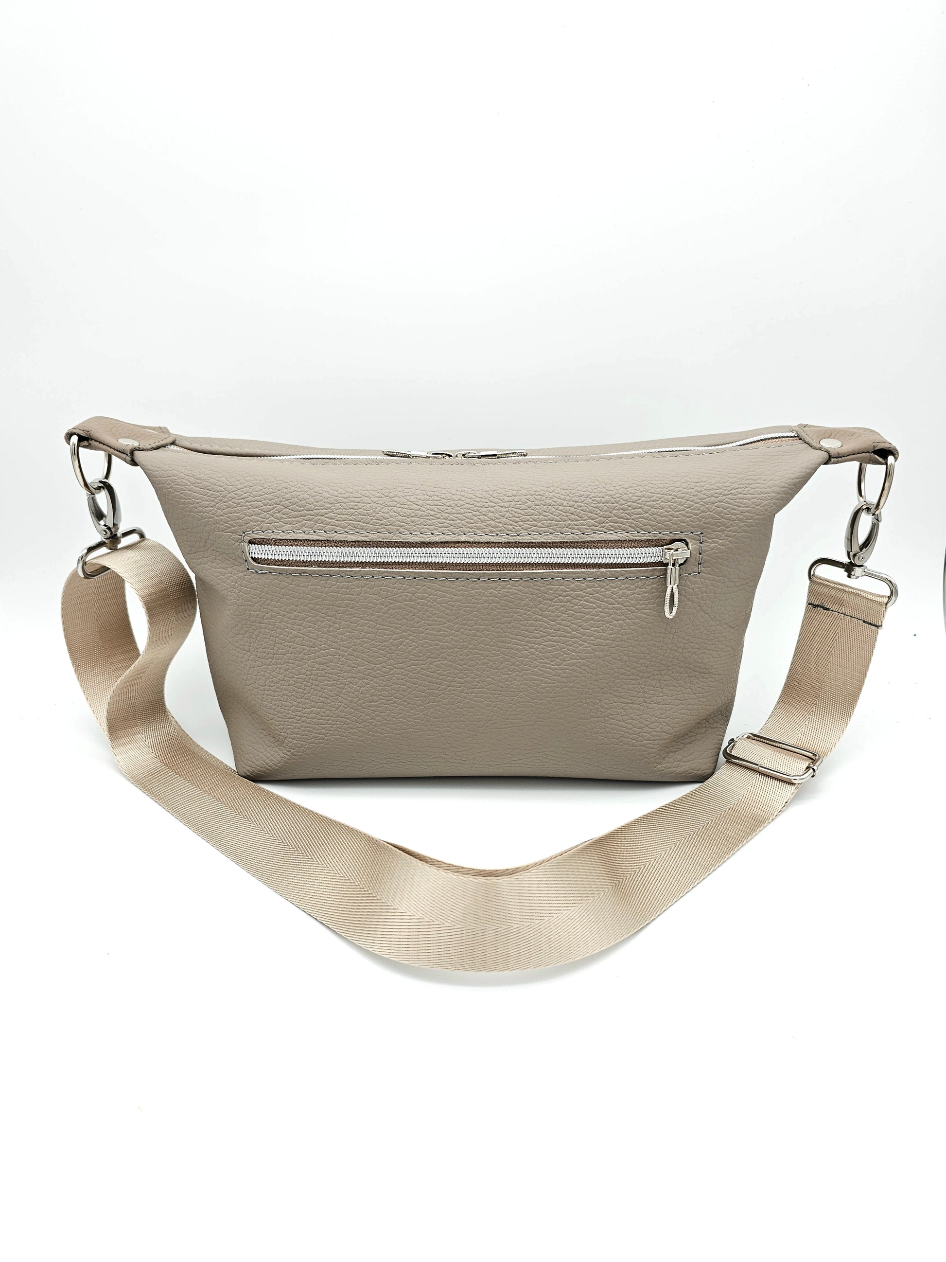 Ledertasche Petra in Cappuccino, Rückseite 