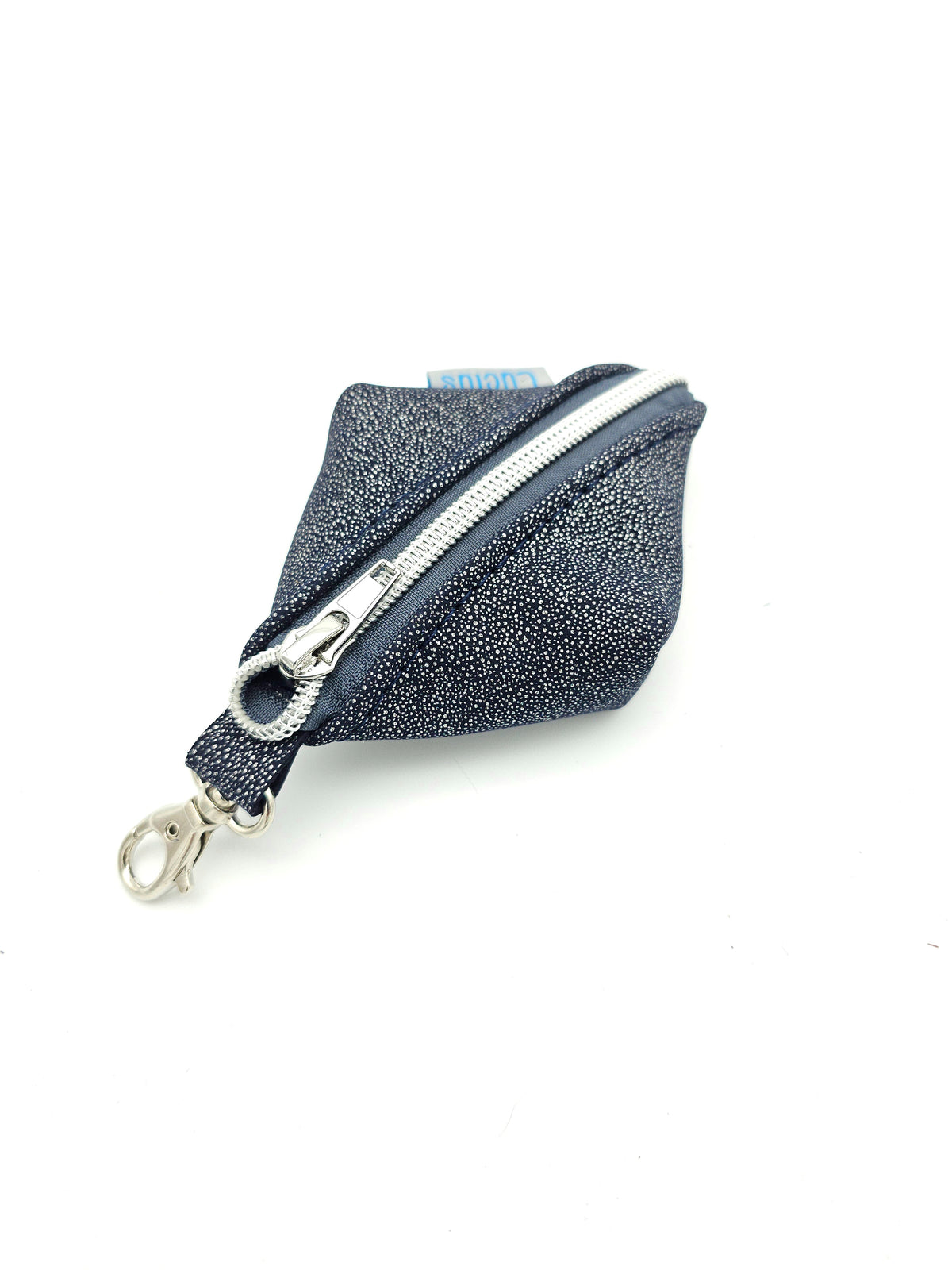 Schlüsselanhänger / Taschenbaumler in Dunkelblau & Glitzer