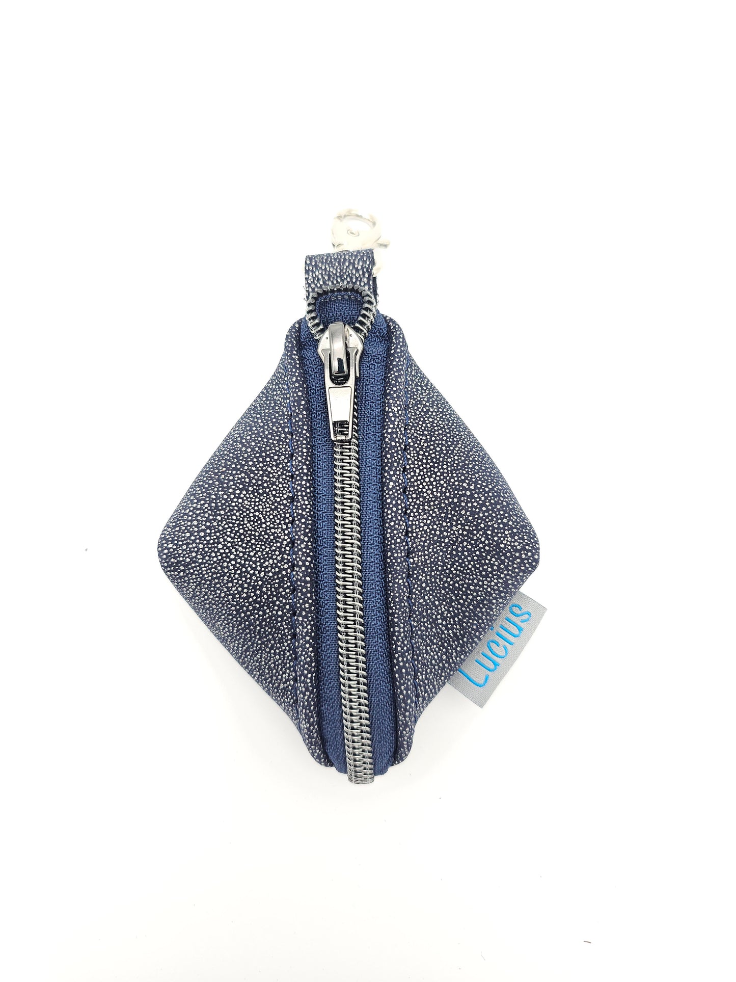 Schlüsselanhänger / Taschenbaumler in Dunkelblau & Glitzer