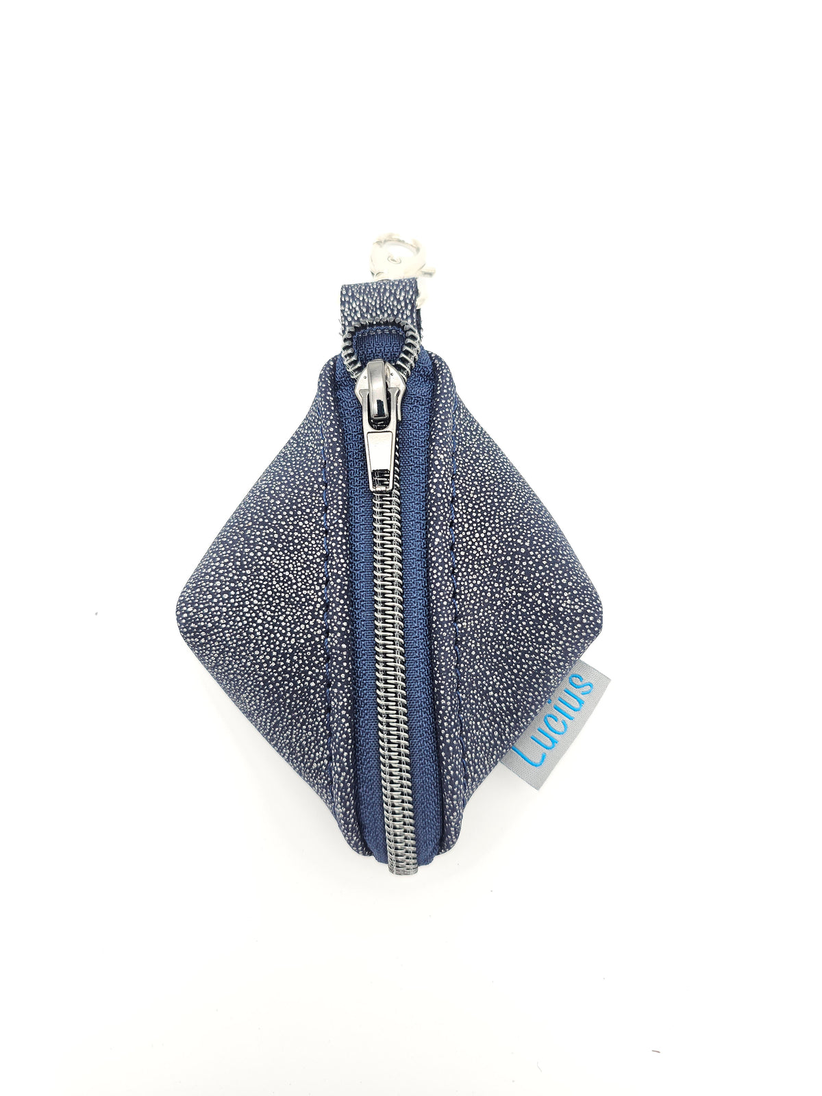 Schlüsselanhänger / Taschenbaumler in Dunkelblau & Glitzer