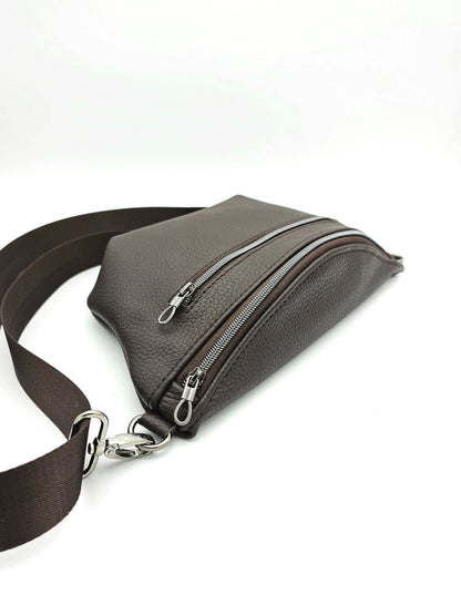 Crossbody Bag Big Clivia Dunkelbraun & Schwarz
