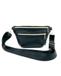Ledertasche Clivia schwarz/gold von vorne