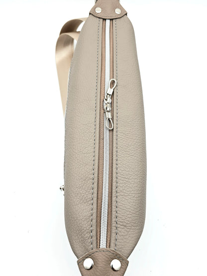 Ledertasche Petra in Cappuccino von oben 