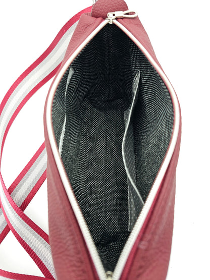 Lederhandtasche Anke in Weinrot