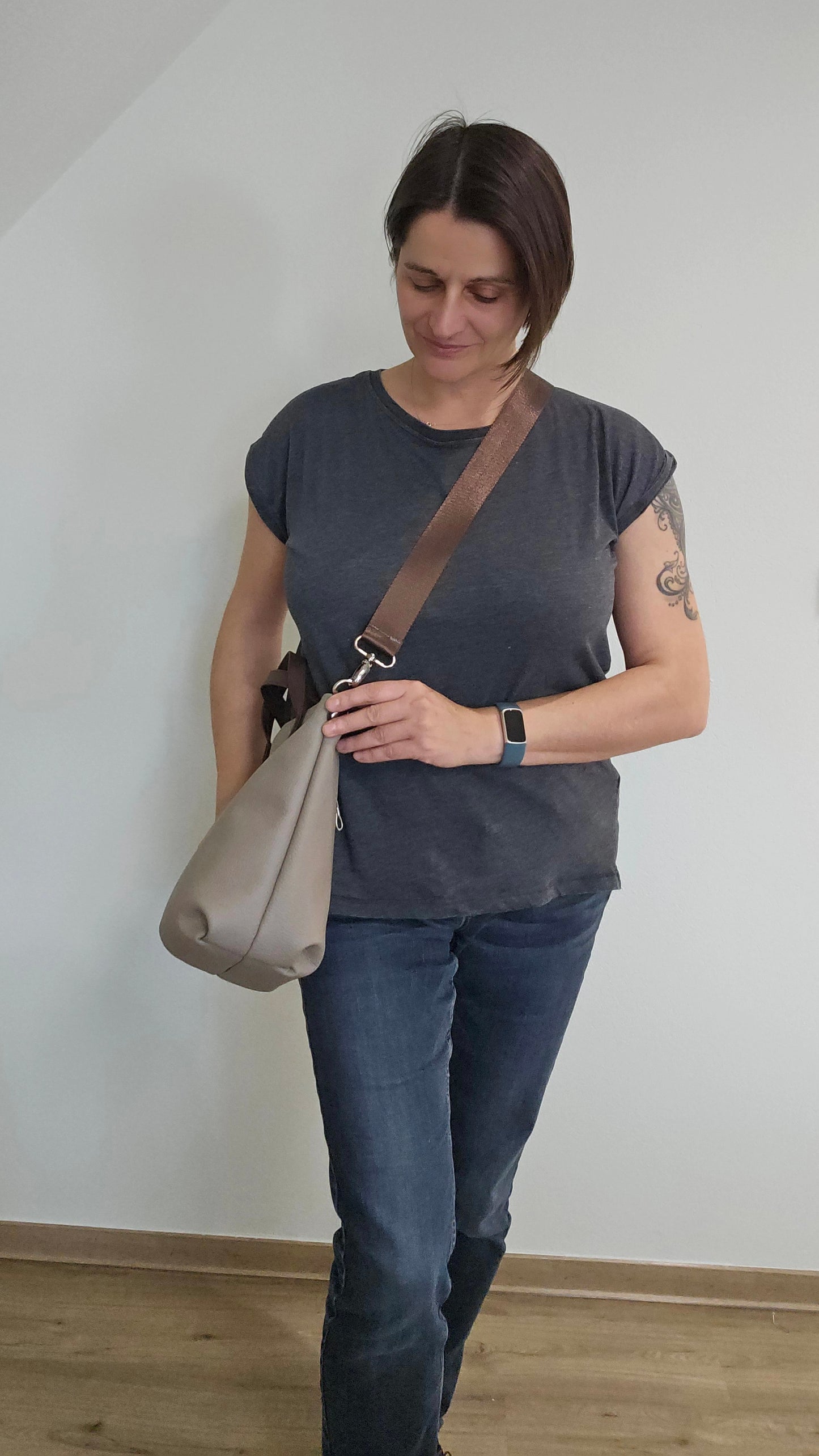 Totebag Katja Cappuccino/ Schokobraun