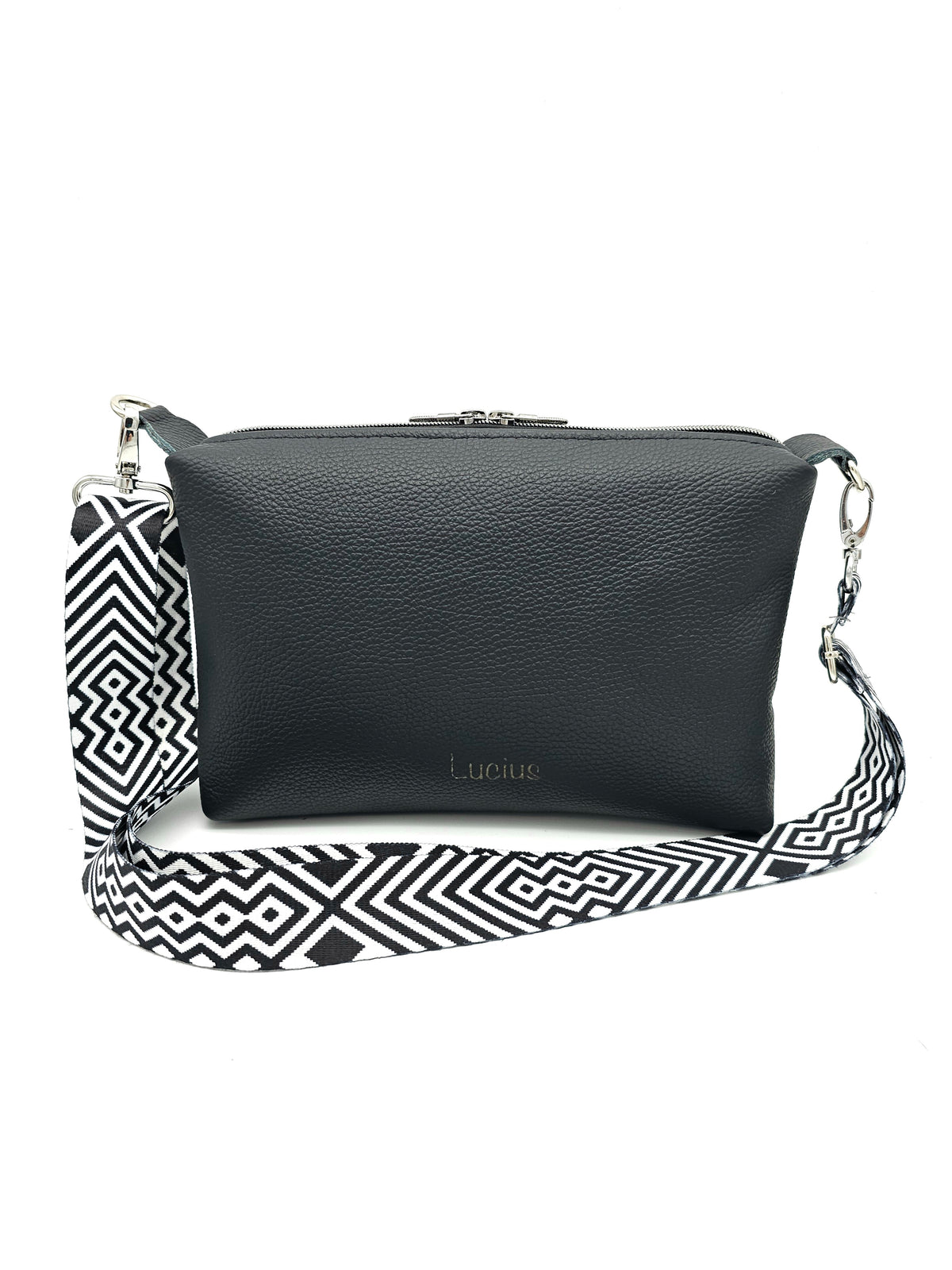 Lederhandtasche Anke in Schwarz