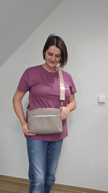 Lederhandtasche Anke in Cappuccino