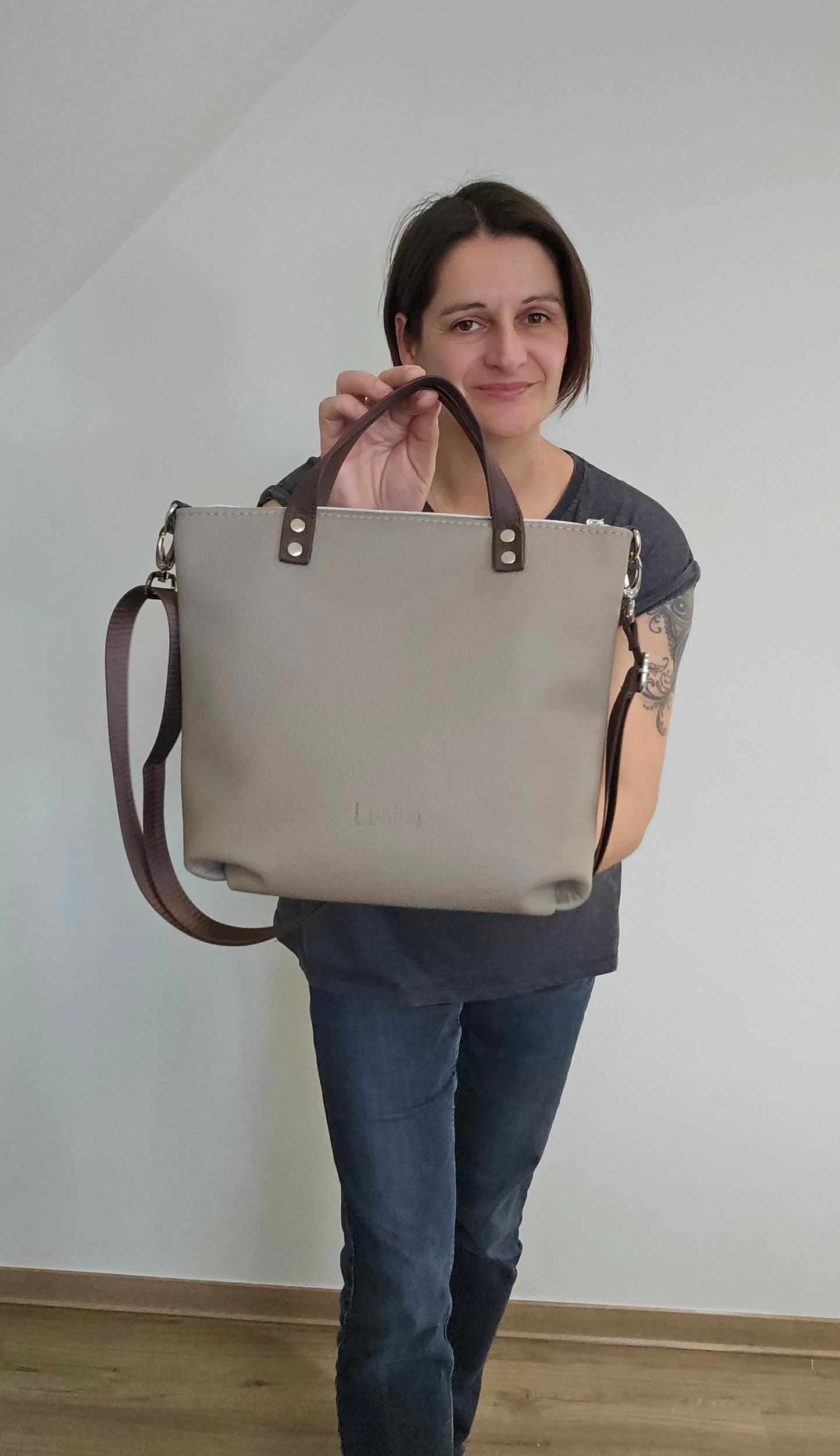 Totebag Katja Cappuccino/ Schokobraun