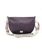 Ledertasche Sine in Dunkelviolett halbrund & handgemacht – LUCIUS