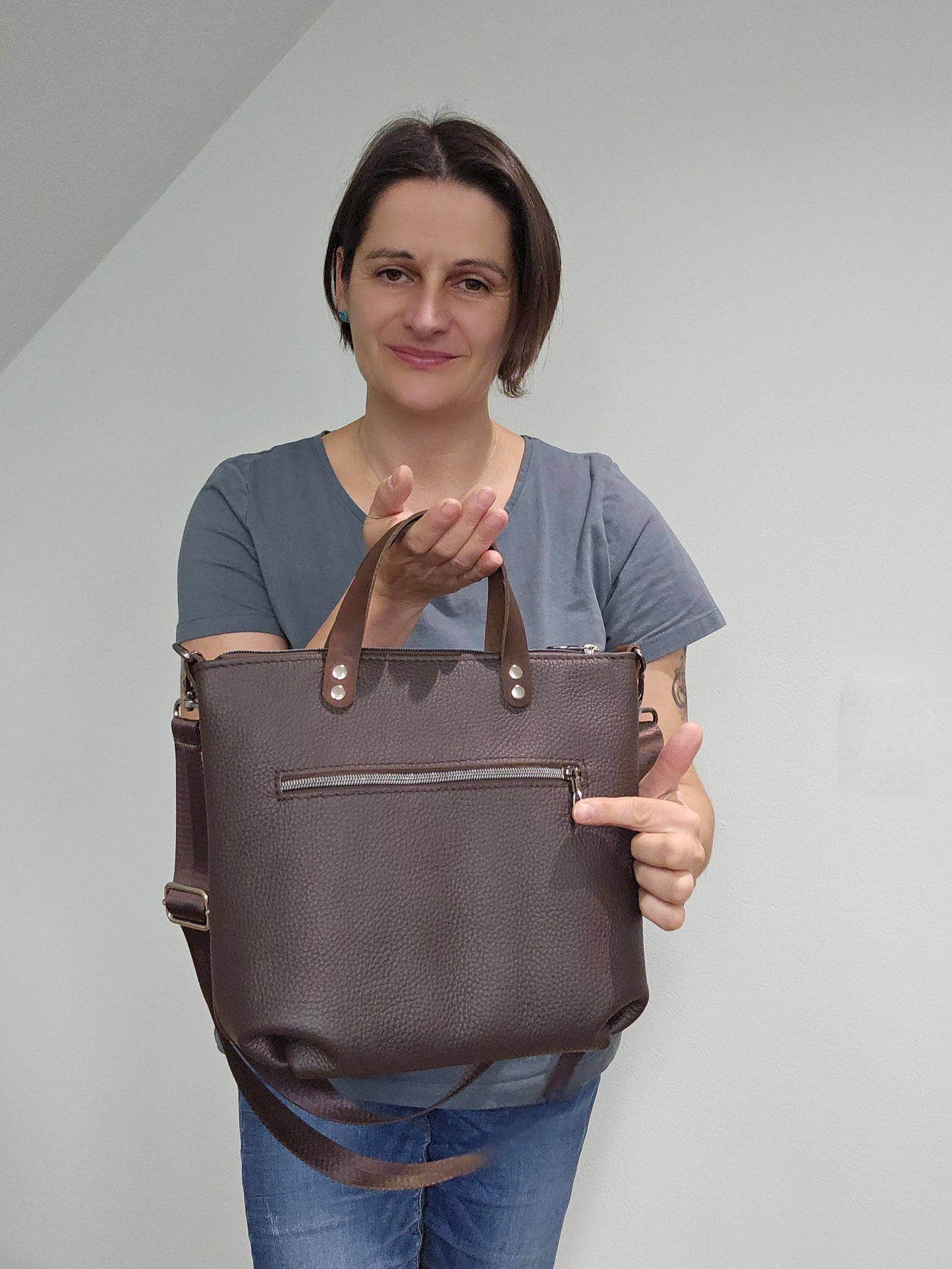 Totebag Katja in Dunkelbraun