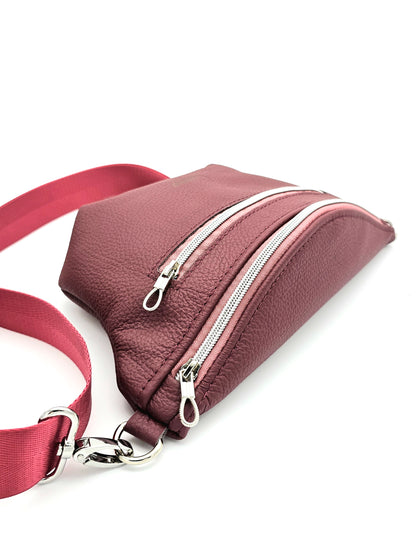 Crossbody Bag Big Clivia in Weinrot