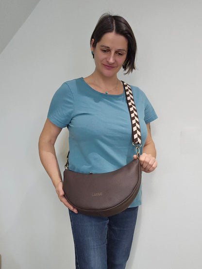 Moonbag Moni Dunkelbraun & Messing