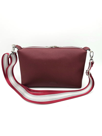 Lederhandtasche Anke in Weinrot