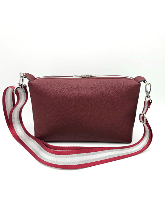 Lederhandtasche Anke in Weinrot