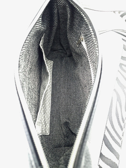 Lederhandtasche Anke in Schwarz / Zebra