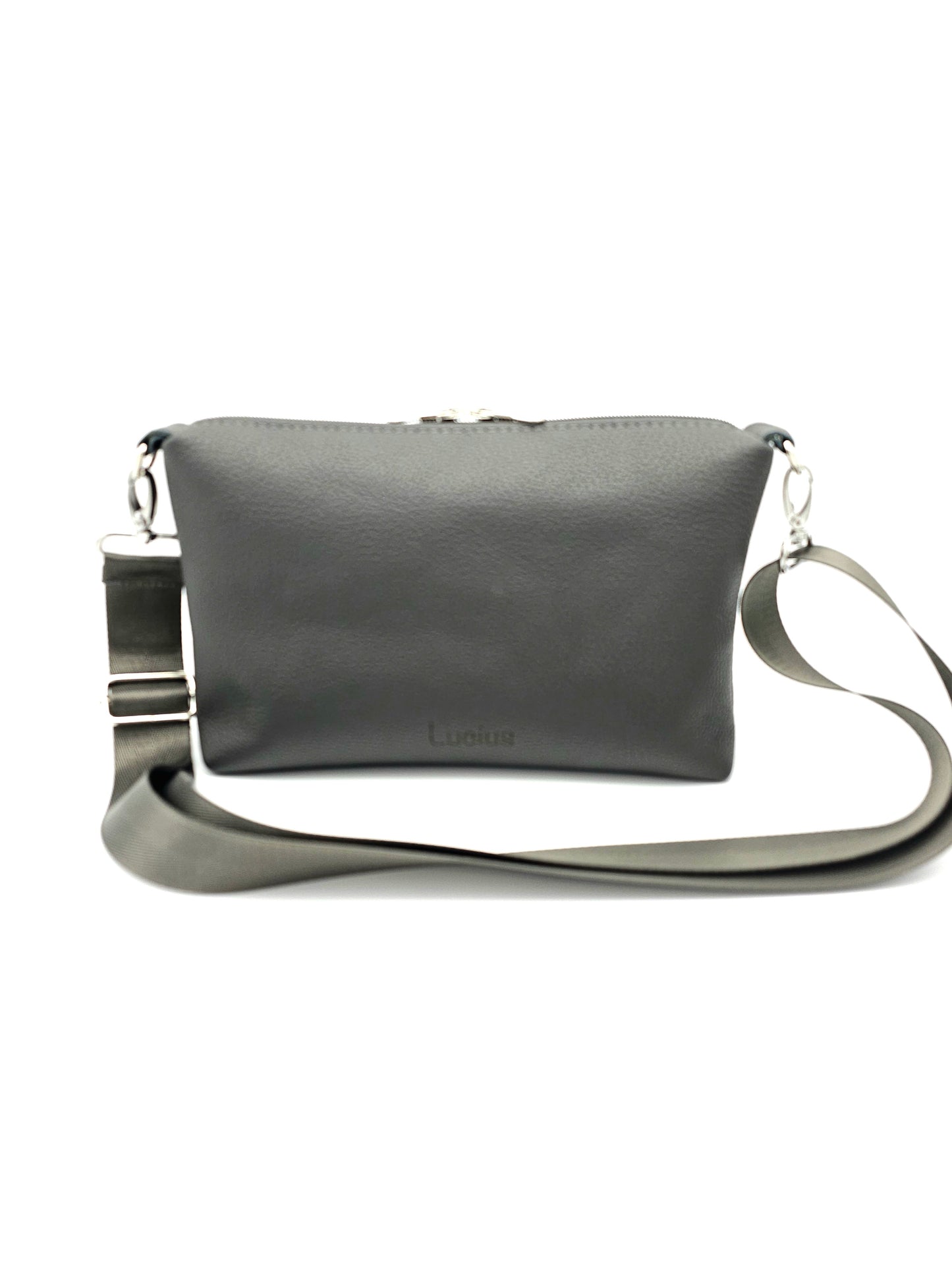 Lederhandtasche Anke in Dunkelgrau