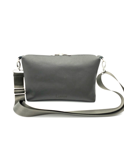 Lederhandtasche Anke in Dunkelgrau