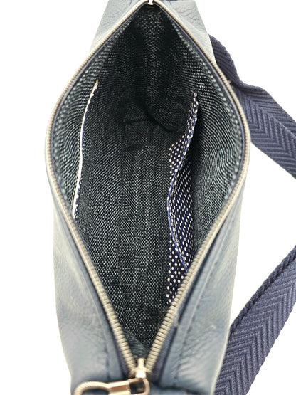 Lederhandtasche Anke in Dunkelblau