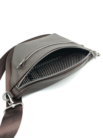 Crossbody Bag Big Clivia Dunkelbraun & Schwarz