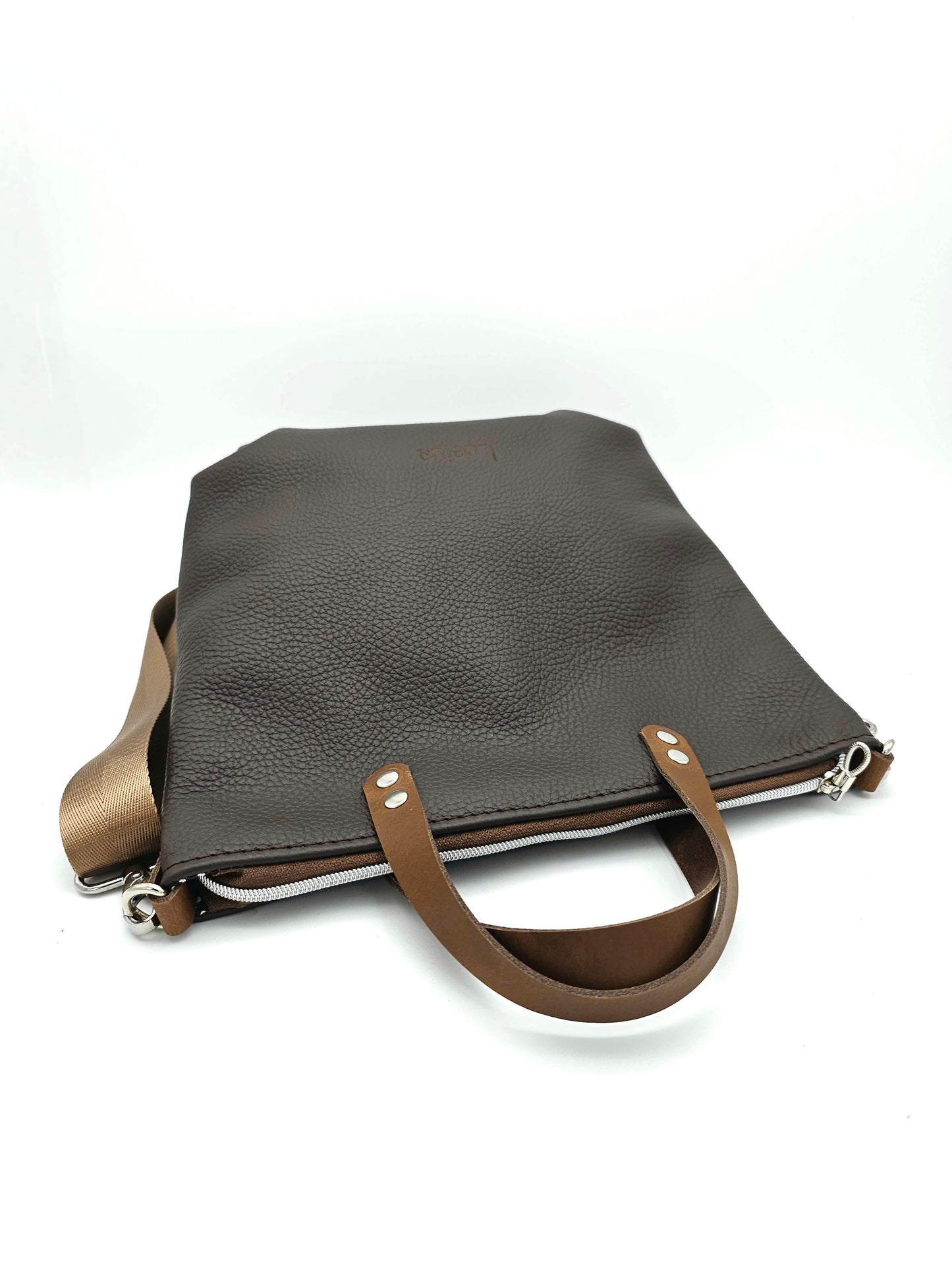 Totebag Katja in Dunkelbraun & Cognac