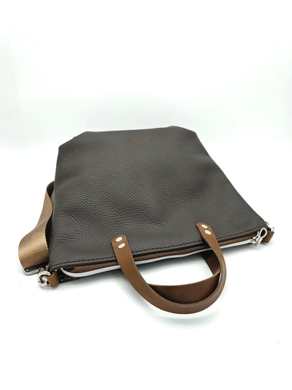 Totebag Katja in Dunkelbraun & Cognac