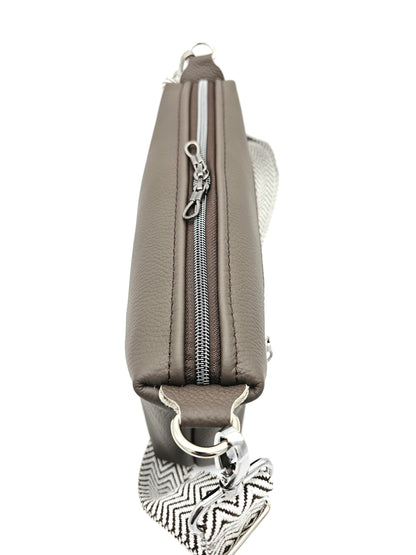 Lederhandtasche Anke in Nougatbraun