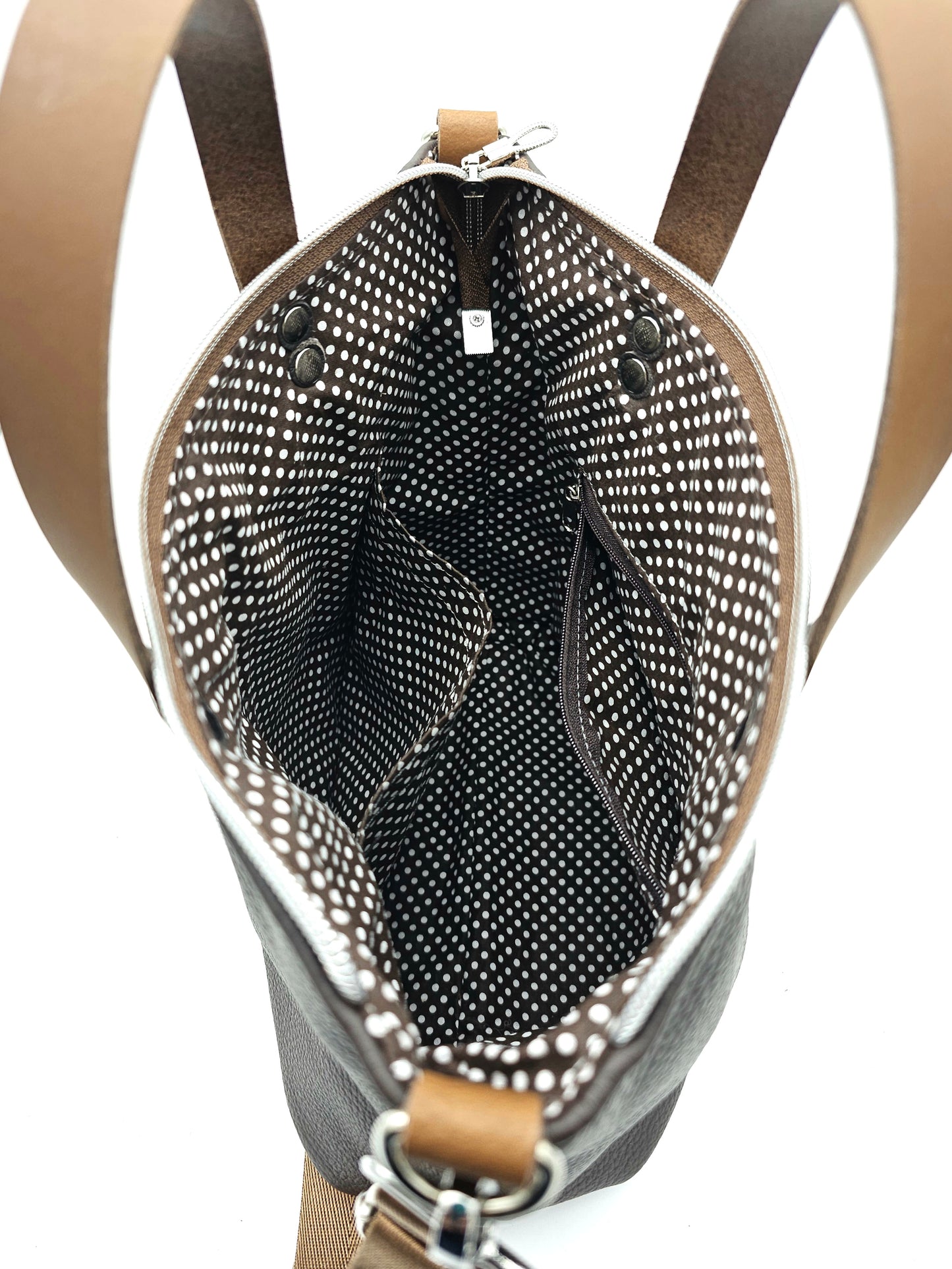 Totebag Katja in Dunkelbraun & Cognac