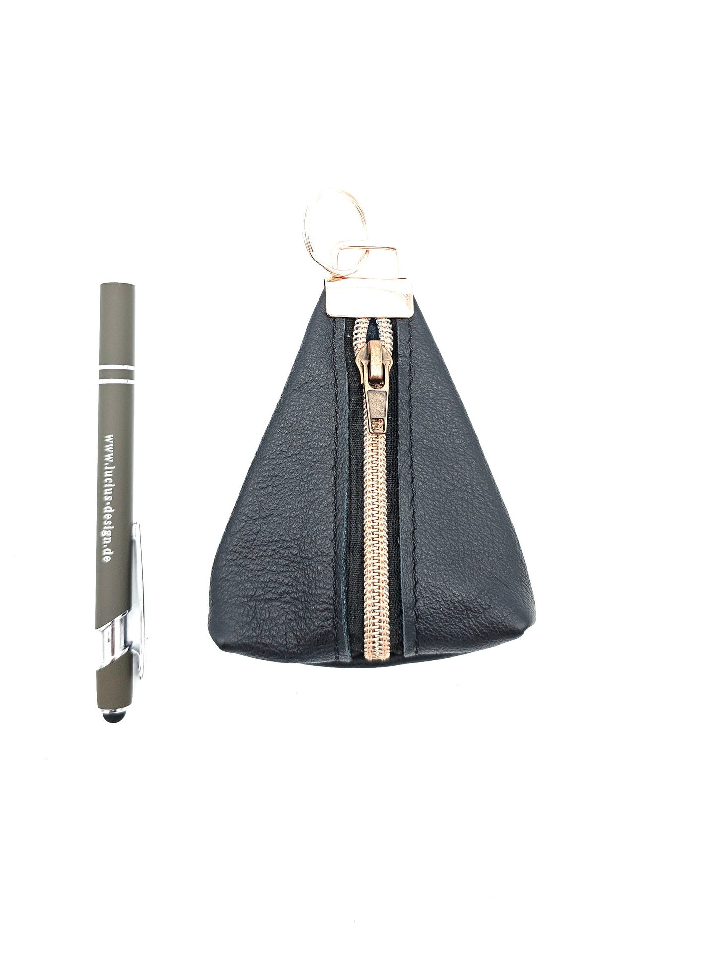 Schlüsselanhänger oder Taschenbaumler in Schwarz - Rosegold