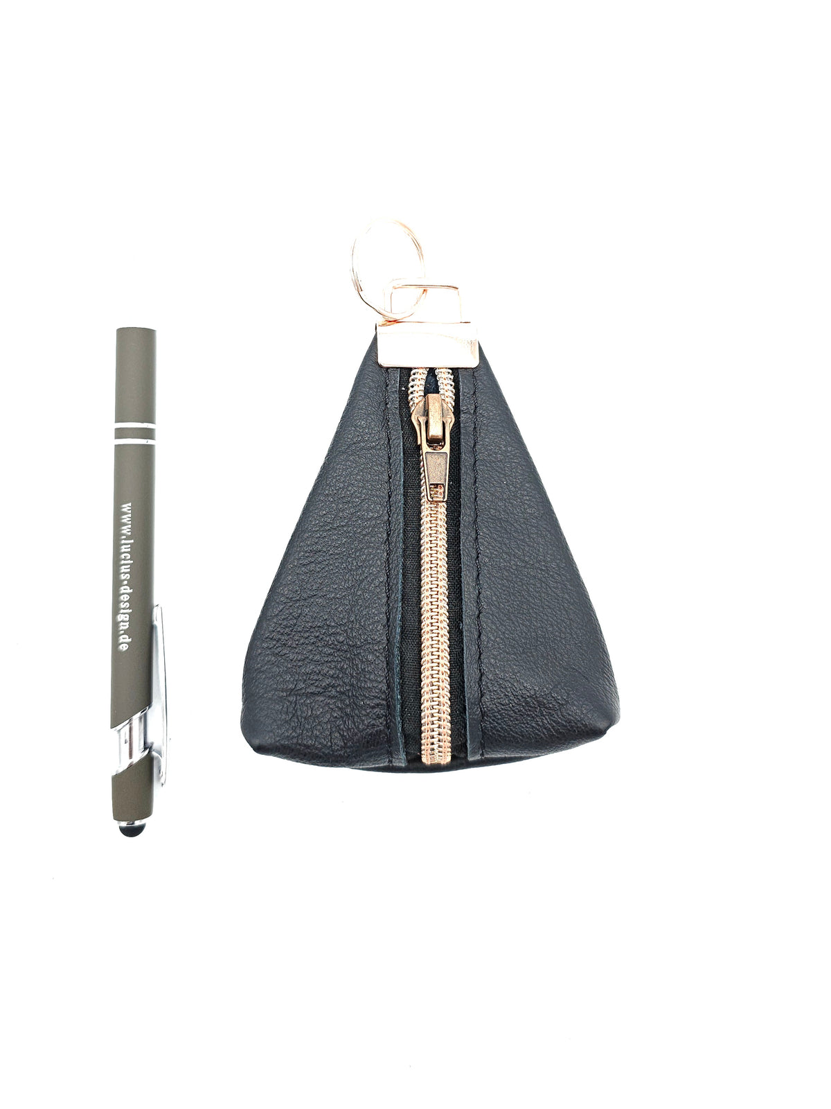 Schlüsselanhänger oder Taschenbaumler in Schwarz - Rosegold