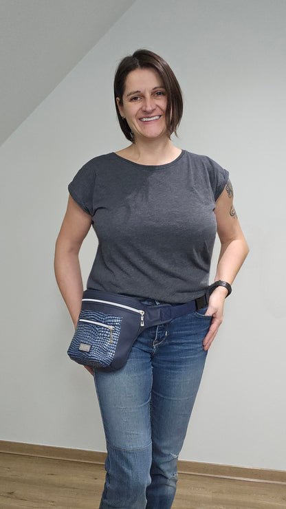 Hipbag Dunkelblau mit Kroko