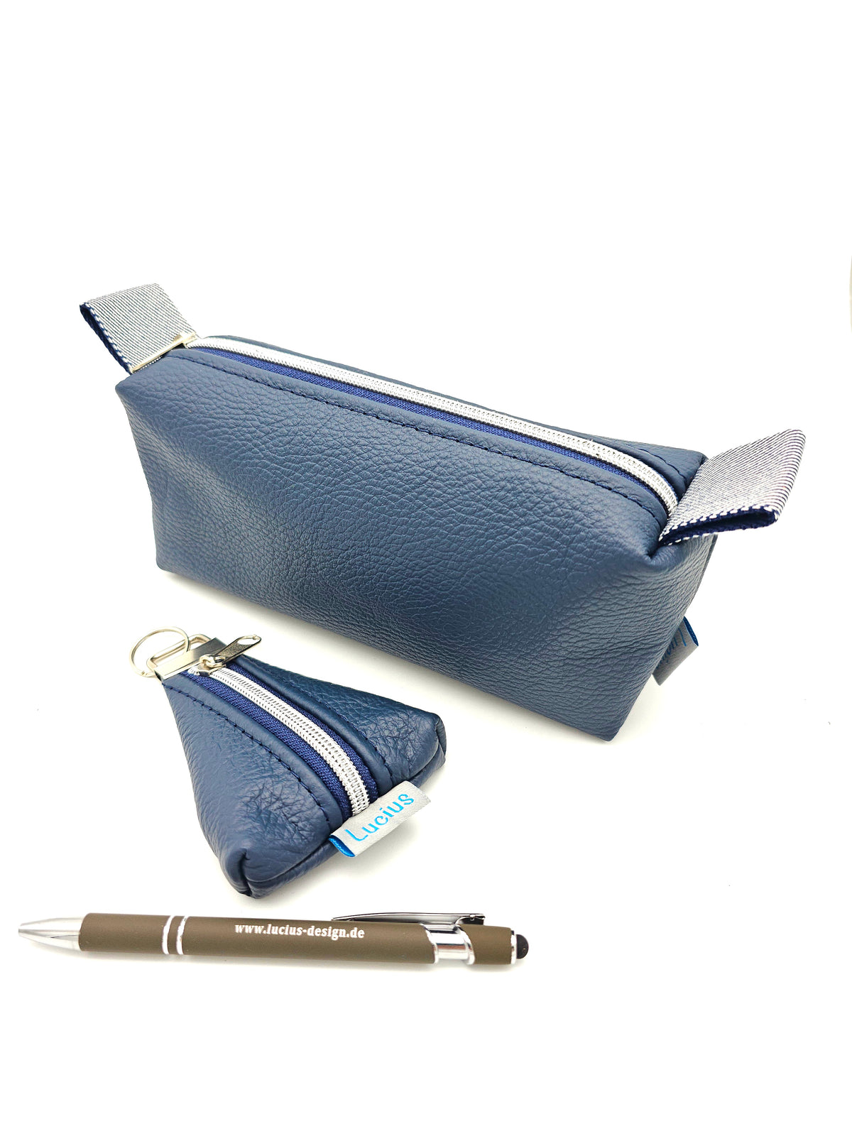 Set Schlampertasche & Anhänger in Dunkelblau